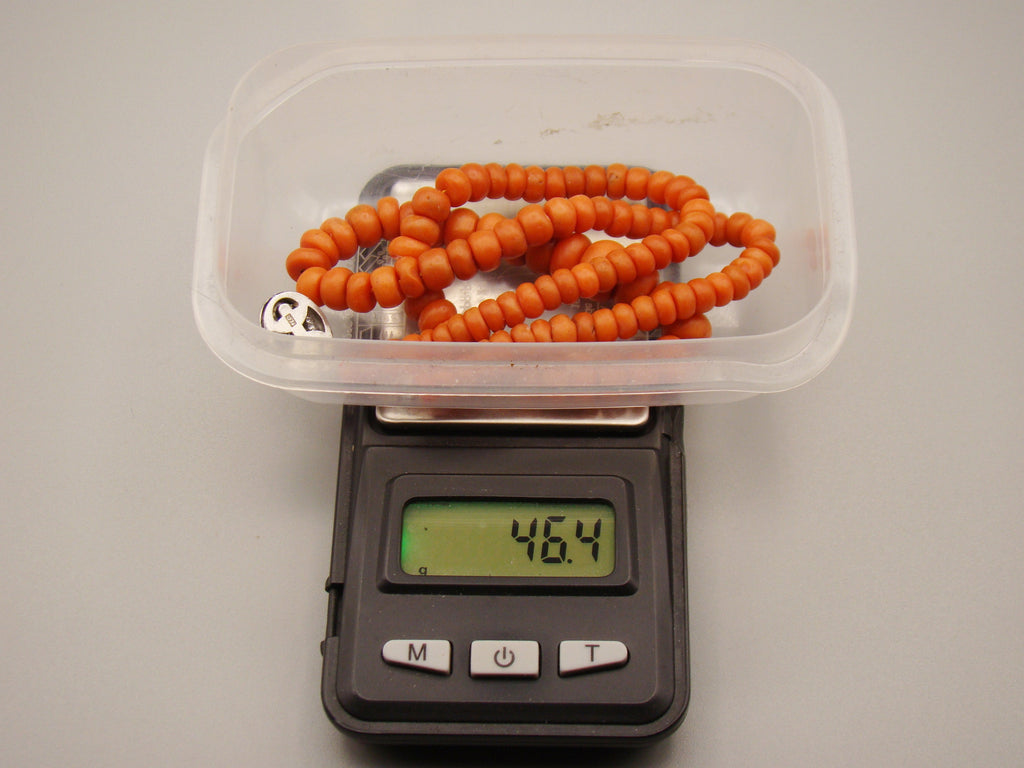 Antique Natural Undyed Orange Coral Necklace - Kingdom of Antique Arts
