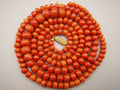 antique coral, natural coral, undyed coral, dark red coral, blood red coral, Italian coral, pacific coral, Sardinian Coral, Coral beads, Coral Rosary beads, Coral chain, Coral necklace, sea coral, aka coral, 14 karat Gold clasp