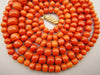 antique coral, natural coral, undyed coral, dark red coral, blood red coral, Italian coral, pacific coral, Sardinian Coral, Coral beads, Coral Rosary beads, Coral chain, Coral necklace, sea coral, aka coral, 14 karat Gold clasp