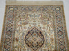 Antique Oriental silk wall carpet floral ornamental detail close-up CA018