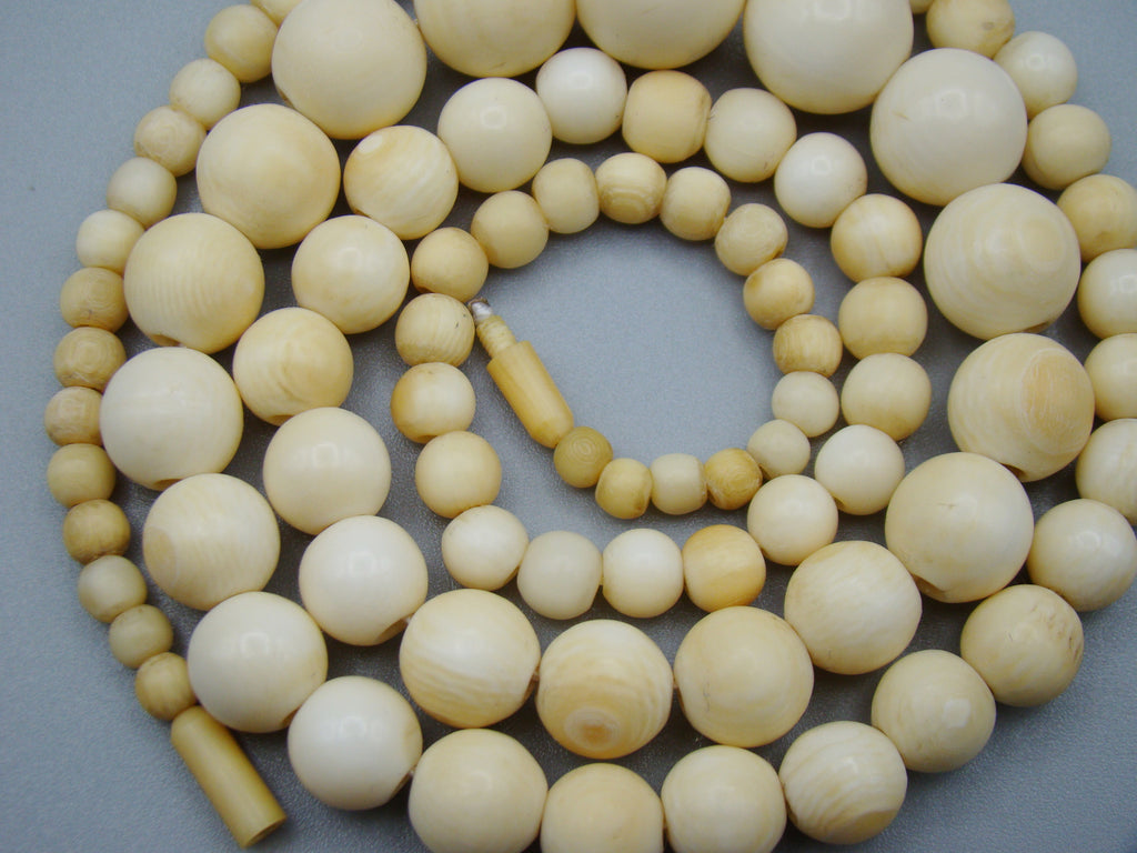 Antique Natural Elephant Ivory Necklace - Kingdom of Antique Arts