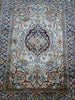 Antique Oriental silk wall carpet fine weave texture detail CA018