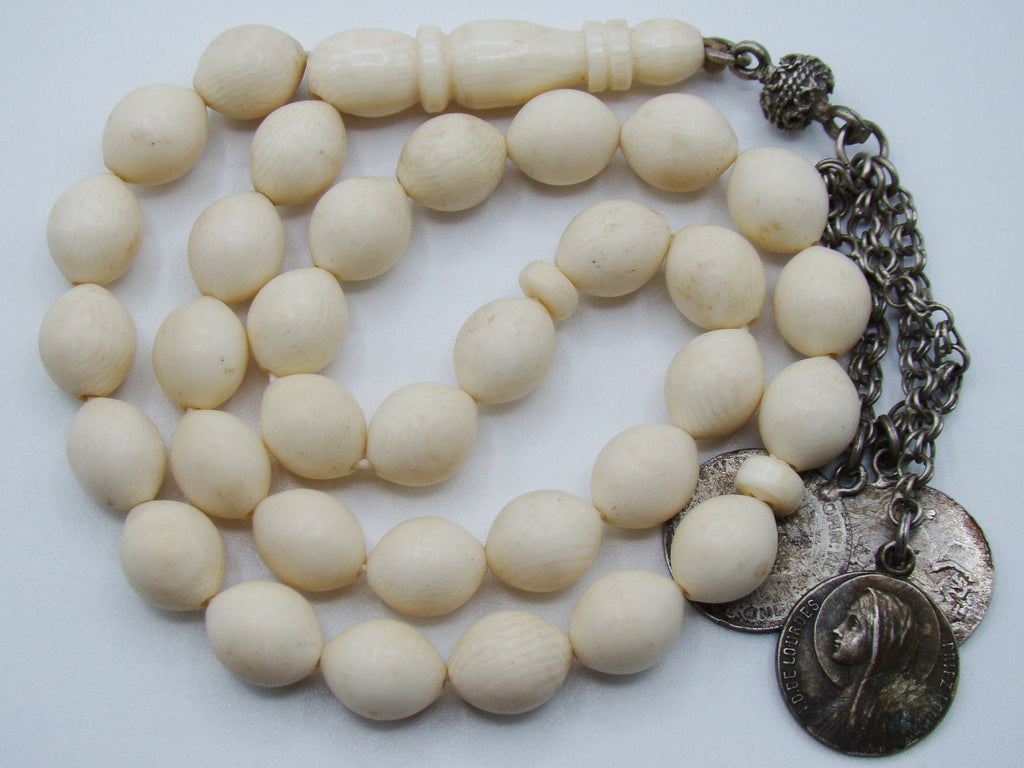 Antique Natural Elephant Ivory Rosary - Kingdom of Antique Arts