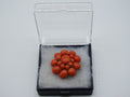 Antique Natural Undyed Dark Orange Coral Brooch - Kingdom of Antique Arts