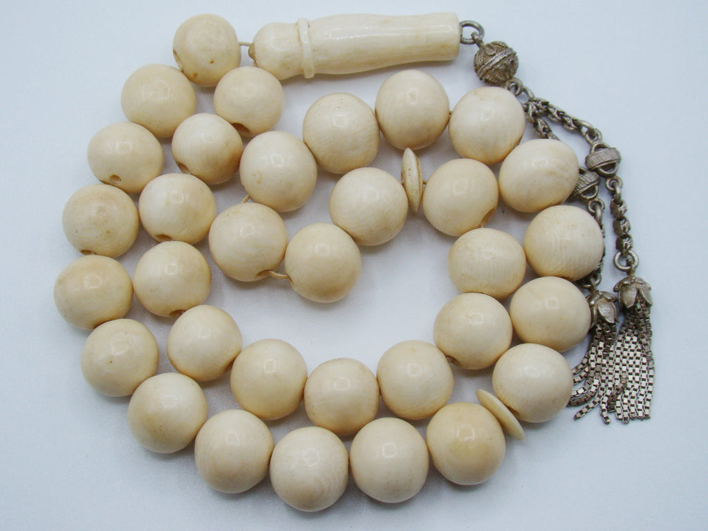 Antique Natural Elephant Ivory Rosary - Kingdom of Antique Arts