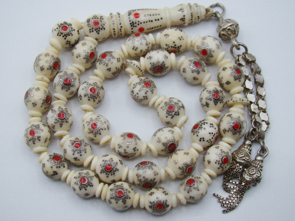 Antique Natural Elephant Ivory Rosary - Kingdom of Antique Arts