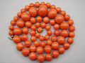 Antique Natural Undyed Momo Salmon Coral Necklace - Kingdom of Antique Arts