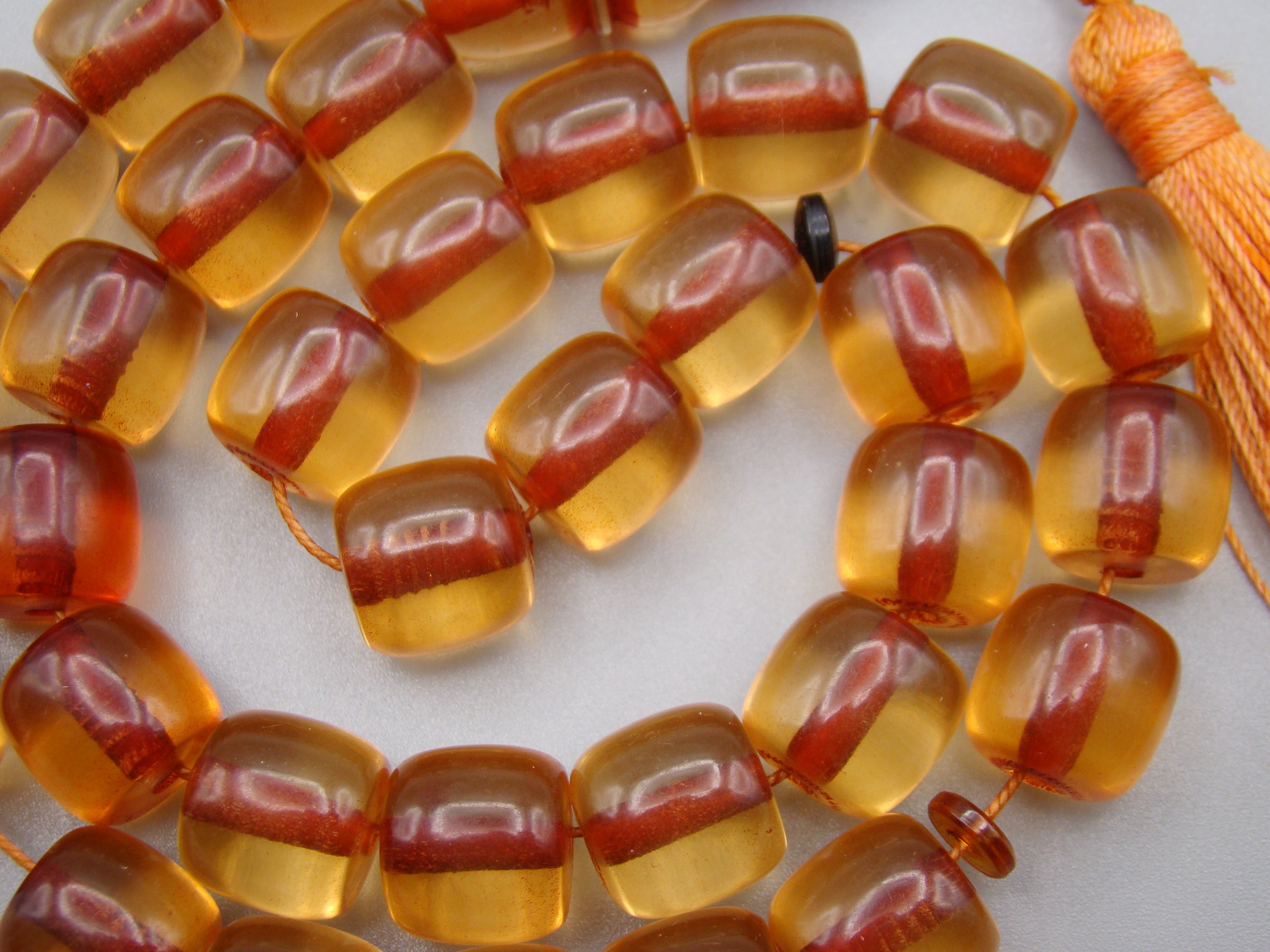 Antique Beautiful Bakelite Amber Rosary beads - Kingdom of Antique Arts
