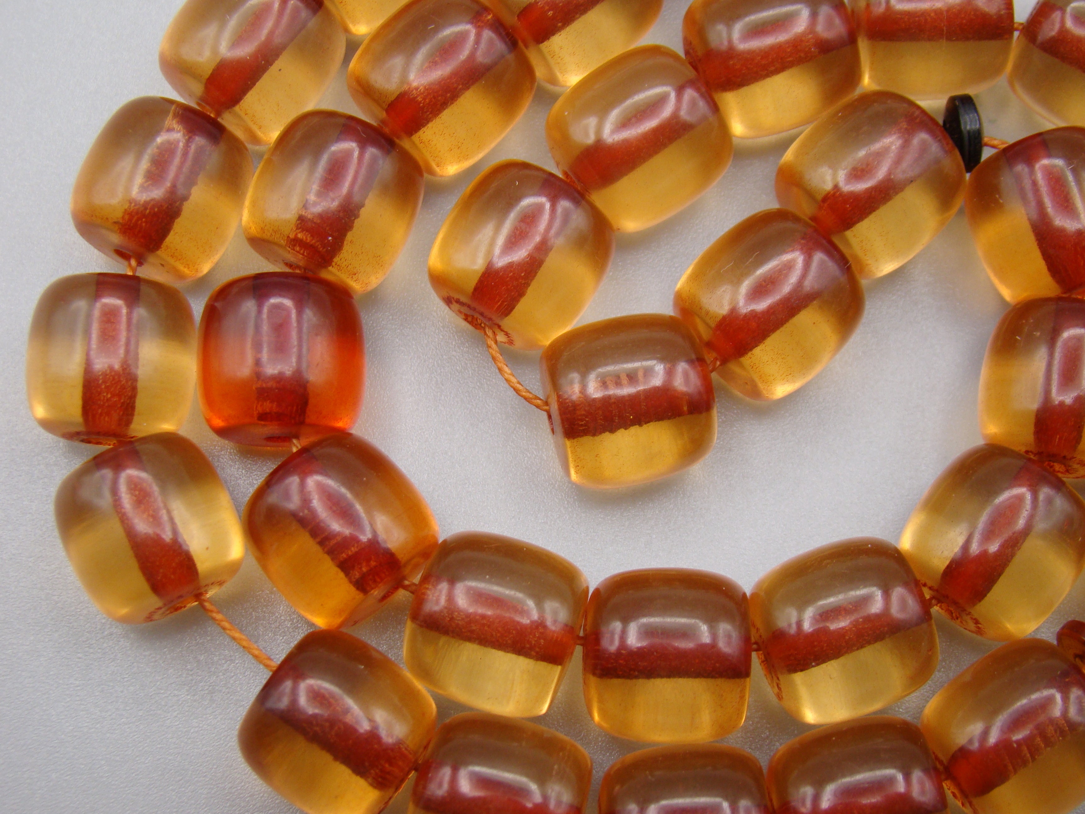 Antique Beautiful Bakelite Amber Rosary beads - Kingdom of Antique Arts