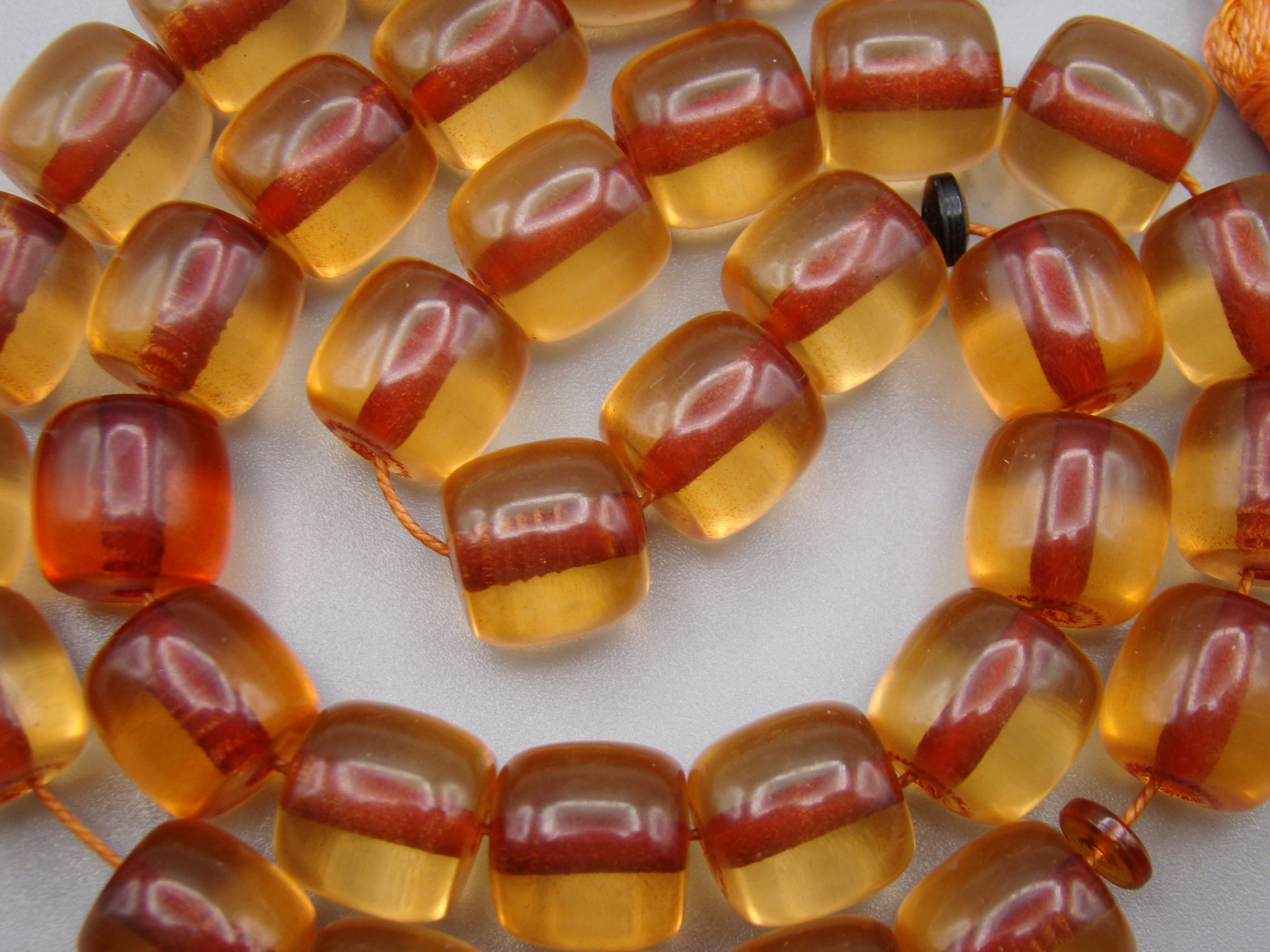 Antique Beautiful Bakelite Amber Rosary beads - Kingdom of Antique Arts