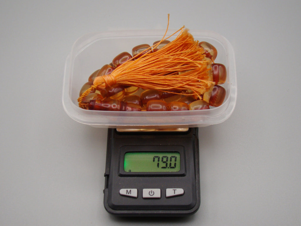 Antique Beautiful Bakelite Amber Rosary beads - Kingdom of Antique Arts