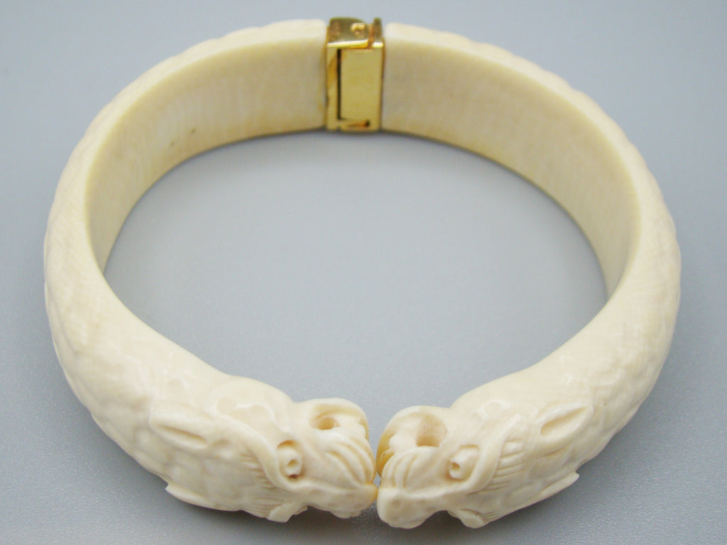 Antique Ivory, Natural Ivory, Ivory Bracelet, Mediterranean Ivory, handcarved Ivory, Asien Ivory, Elephant Ivory