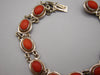 Antique Natural Undyed Red Coral Bracelet - Sterling Silver - Kingdom of Antique Arts