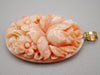Antique Natural Undyed Momo Salmon Coral Cameo - Kingdom of Antique Arts