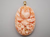 Antique Natural Undyed Momo Salmon Coral Cameo - Kingdom of Antique Arts