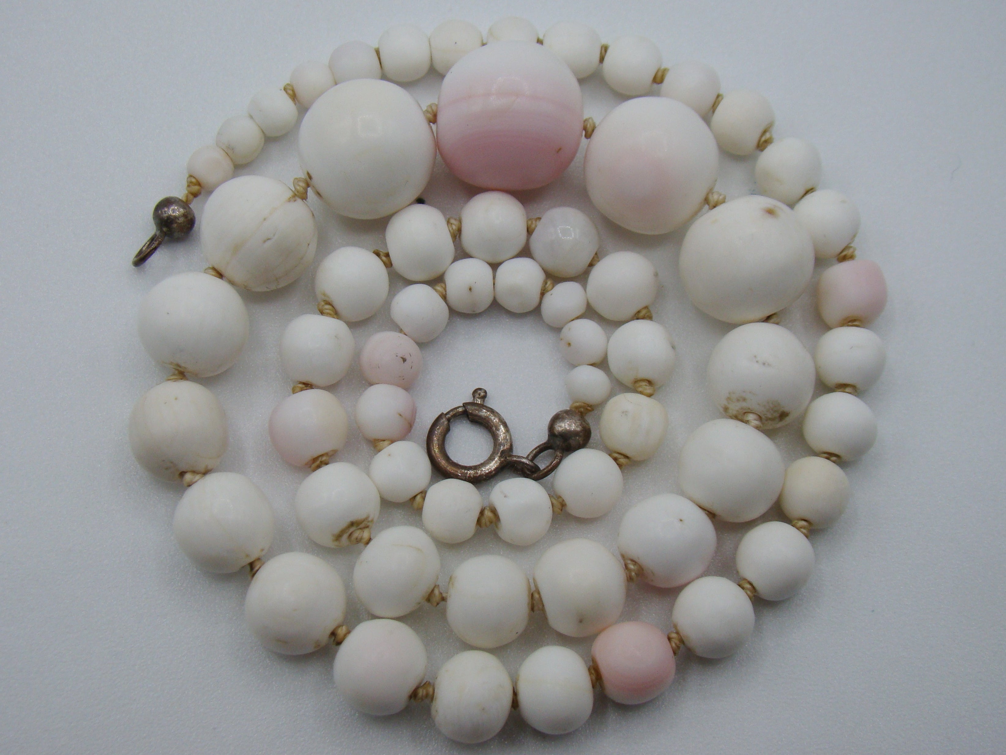 Antique Natural Undyed White Angel Skin Coral Necklace - Kingdom of Antique Arts