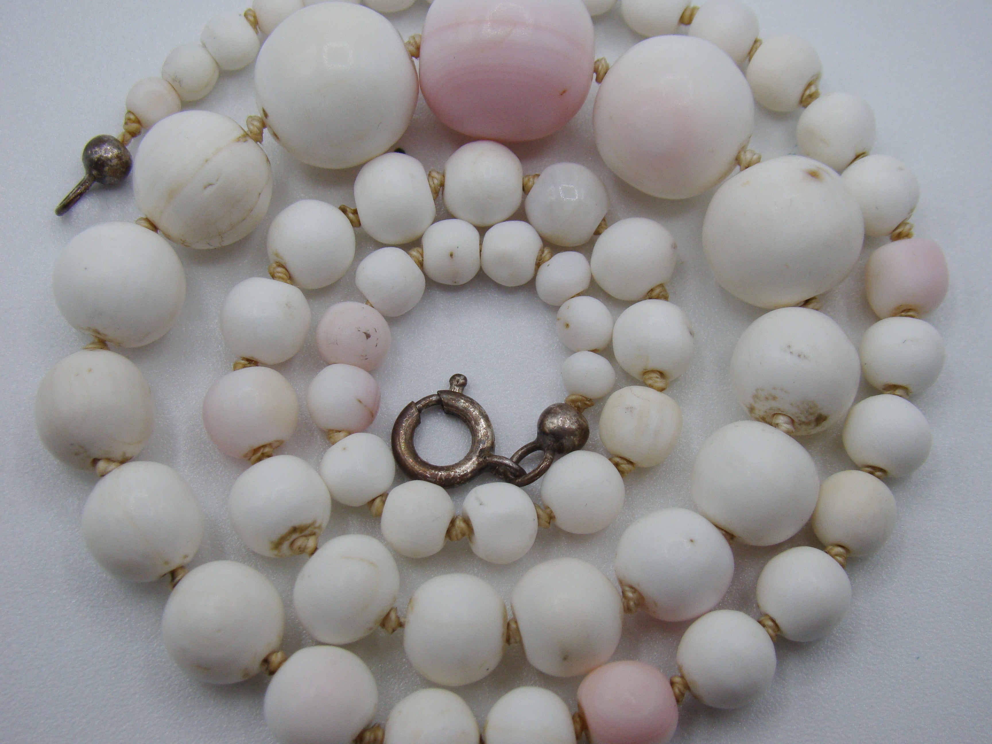 Antique Natural Undyed White Angel Skin Coral Necklace - Kingdom of Antique Arts