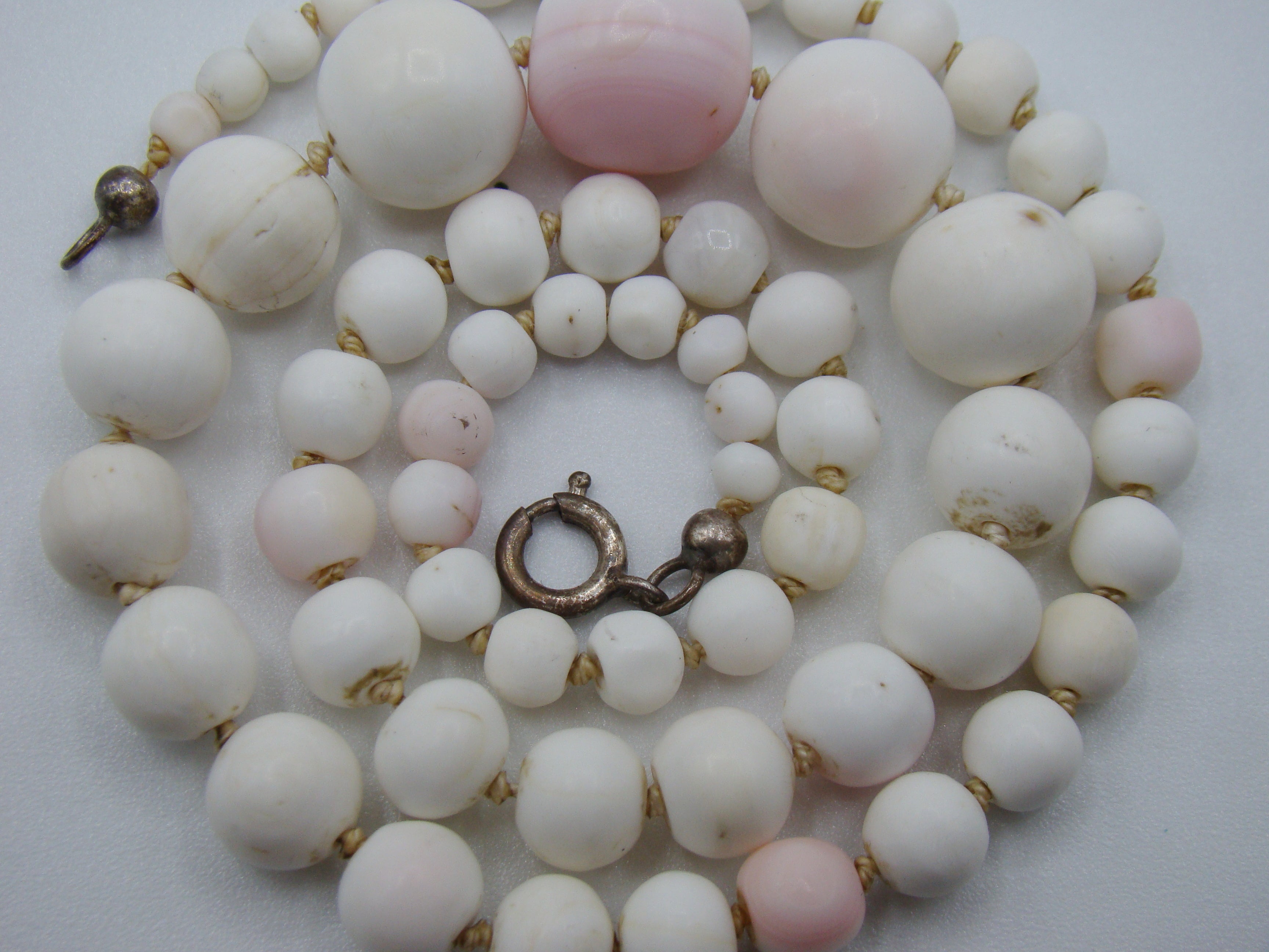 Antique Natural Undyed White Angel Skin Coral Necklace - Kingdom of Antique Arts