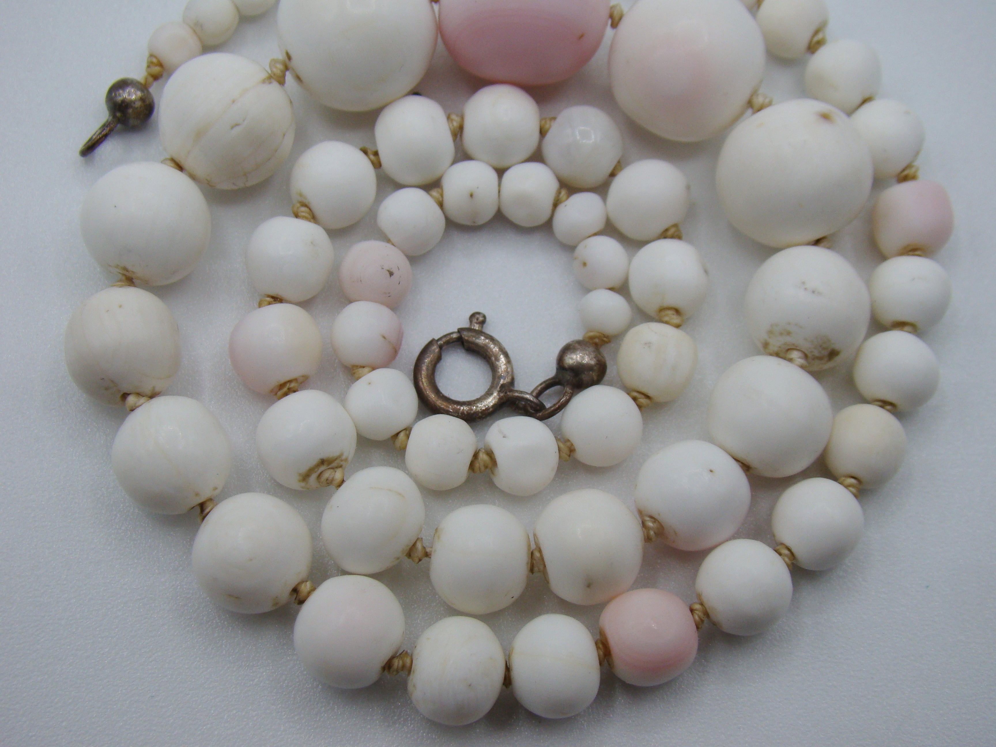 Antique Natural Undyed White Angel Skin Coral Necklace - Kingdom of Antique Arts