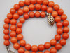 antique coral, natural coral, undyed coral, dark red coral, blood red coral, Italian coral, pacific coral, Sardinian Coral, Coral beads, Coral Rosary beads, Coral chain, Coral necklace, sea coral, aka coral, 2 strand chain, Silver 925 gold clasp
