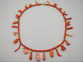 antique coral, natural coral, undyed coral, momo salmon coral, Italian coral, pacific coral, Sardinian Coral, sea coral, Mediterranean coral, Mediterranean necklace, Mediterranean chain, coral necklace, Mediterranean momo coral, handcarved coral, momo coral, salmon coral, Gold 14 Karat, Gold 18 Karat