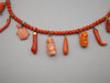 antique coral, natural coral, undyed coral, momo salmon coral, Italian coral, pacific coral, Sardinian Coral, sea coral, Mediterranean coral, Mediterranean necklace, Mediterranean chain, coral necklace, Mediterranean momo coral, handcarved coral, momo coral, salmon coral, Gold 14 Karat, Gold 18 Karat