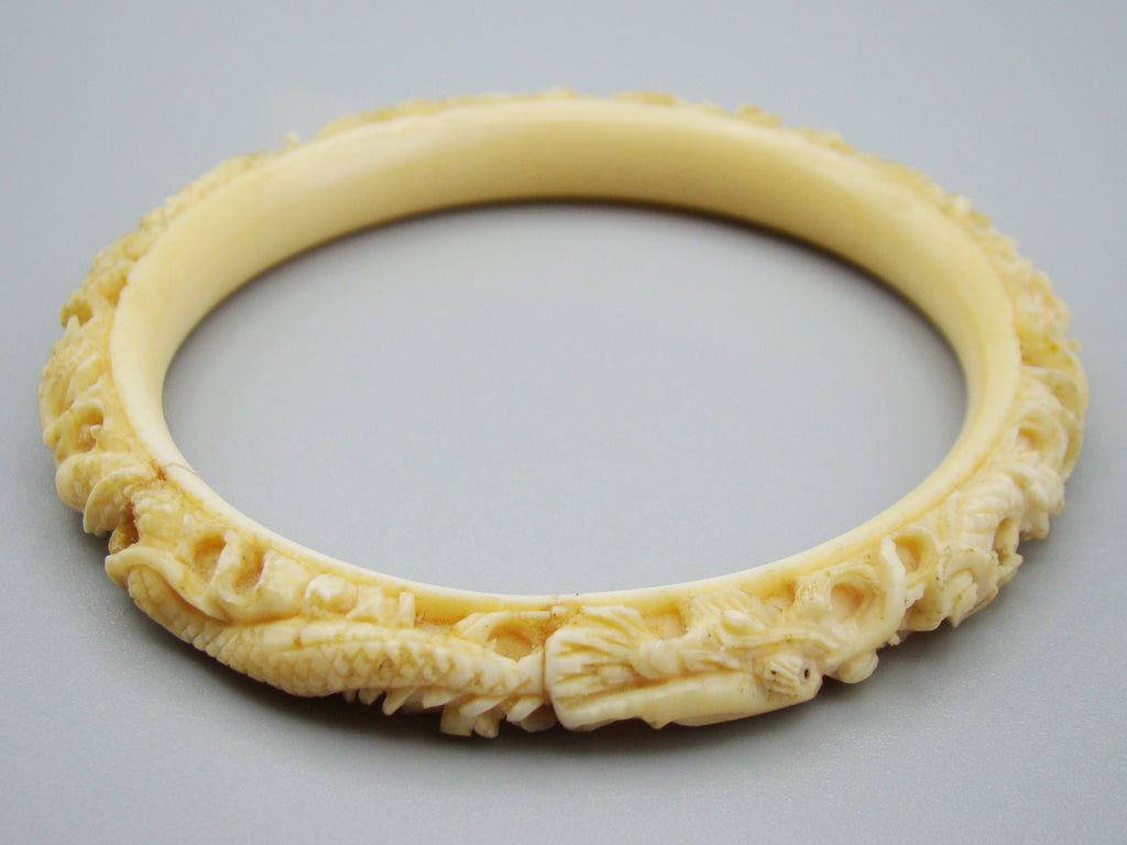 Antique Ivory, Natural Ivory, Ivory Bracelet, Mediterranean Ivory, handcarved Ivory, Asien Ivory, Elephant Ivory