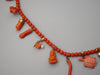 antique coral, natural coral, undyed coral, momo salmon coral, Italian coral, pacific coral, Sardinian Coral, sea coral, Mediterranean coral, Mediterranean necklace, Mediterranean chain, coral necklace, Mediterranean momo coral, handcarved coral, momo coral, salmon coral, Gold 14 Karat, Gold 18 Karat