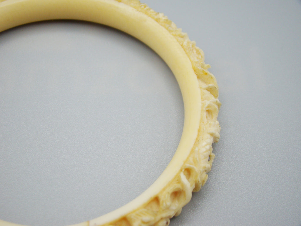 Antique Ivory, Natural Ivory, Ivory Bracelet, Mediterranean Ivory, handcarved Ivory, Asien Ivory, Elephant Ivory