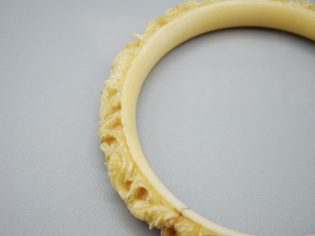 Antique Ivory, Natural Ivory, Ivory Bracelet, Mediterranean Ivory, handcarved Ivory, Asien Ivory, Elephant Ivory