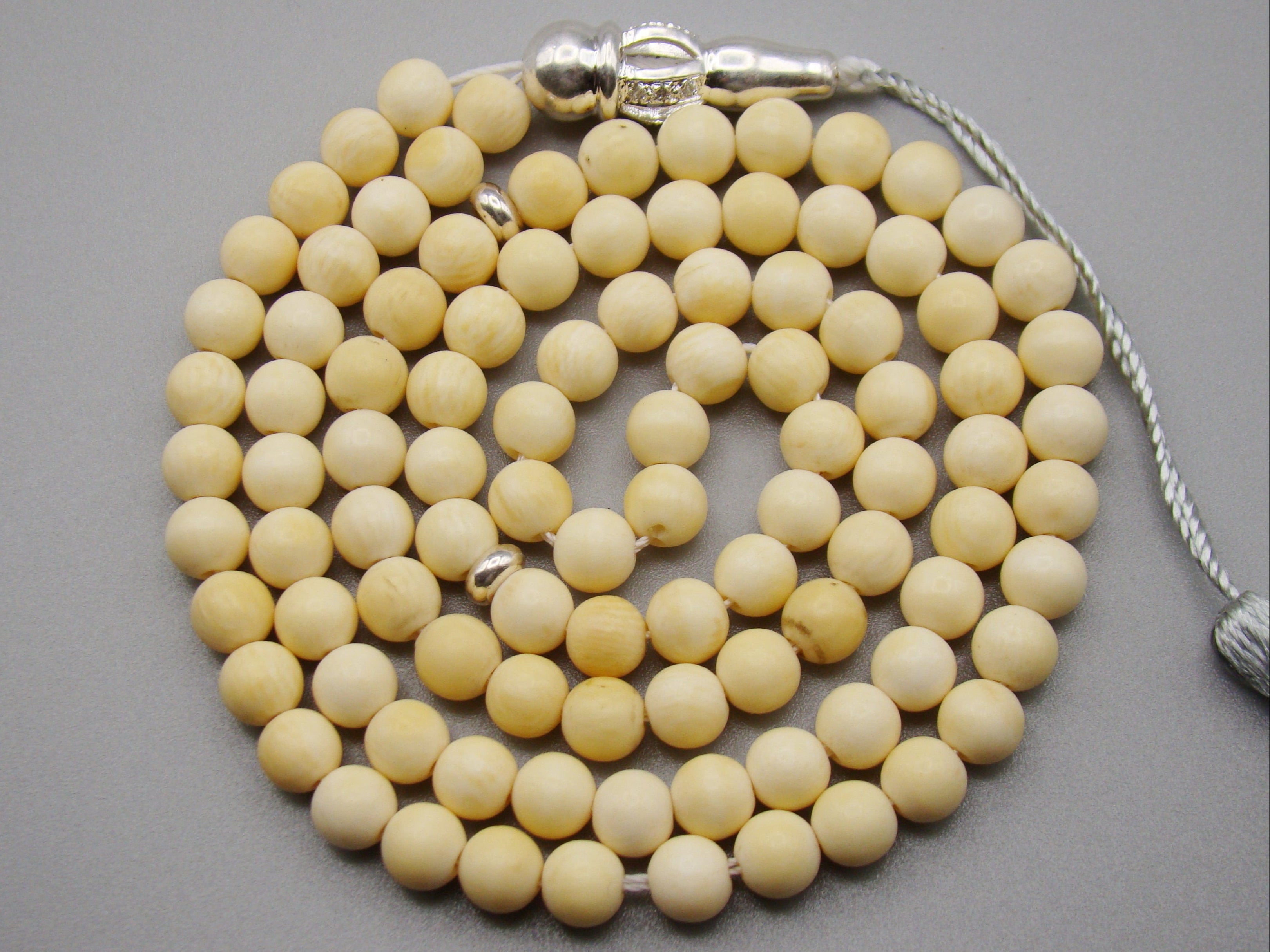 Antique Natural Elephant Ivory Rosary Beads - Kingdom of Antique Arts