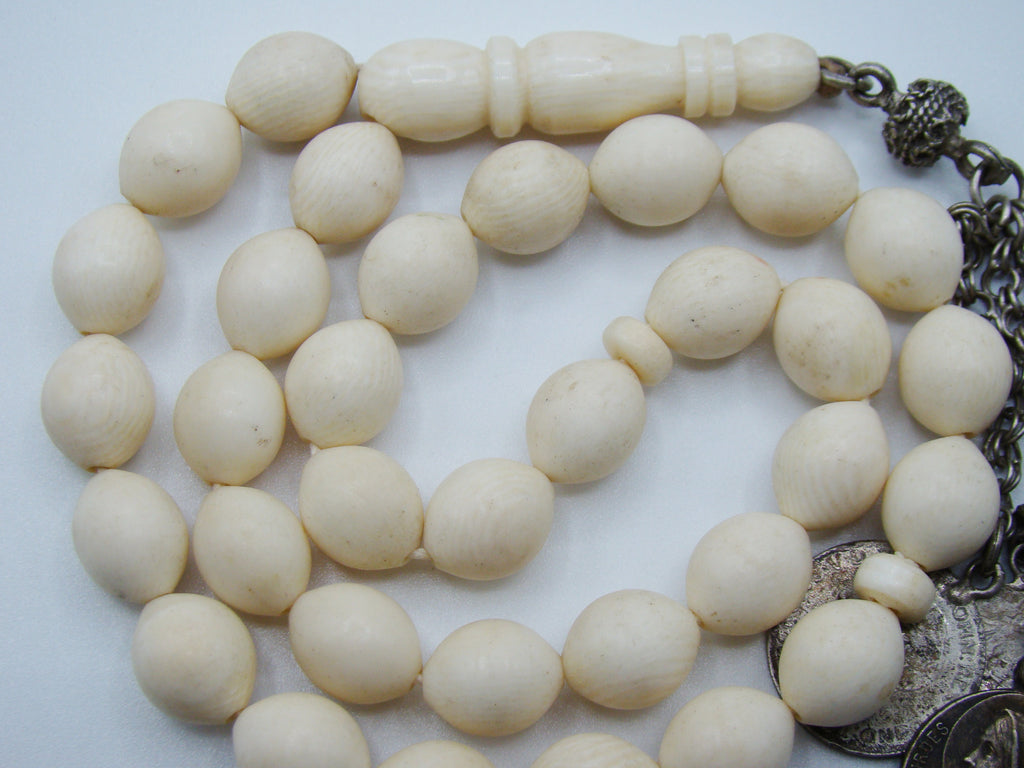 Antique Natural Elephant Ivory Rosary - Kingdom of Antique Arts