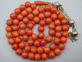 Antique Natural Undyed Mediterranean Dark Orange Coral Rosary - Kingdom of Antique Arts