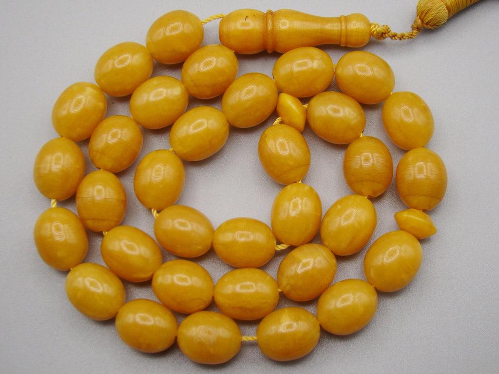 Antique Beautiful Bakelite Amber Rosary beads - Kingdom of Antique Arts