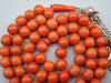 Antique Natural Undyed Mediterranean Dark Orange Coral Rosary - Kingdom of Antique Arts