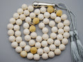 Antique Ivory, Natural Ivory, Mediterranean Ivory, handcarved Ivory, Asien Ivory, Elephant Ivory, Ivory Chain, Ivory necklace, Ivory Rosary, Rosary beads,  مسبحة, Masbaha, Muslim prayer beads, Sterling Silver