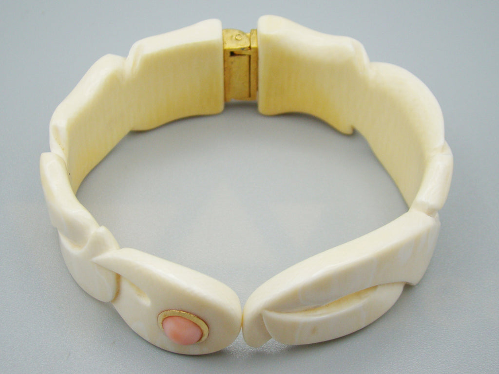 Antique Ivory, Natural Ivory, Ivory Bracelet, Mediterranean Ivory, handcarved Ivory, Asien Ivory, Elephant Ivory