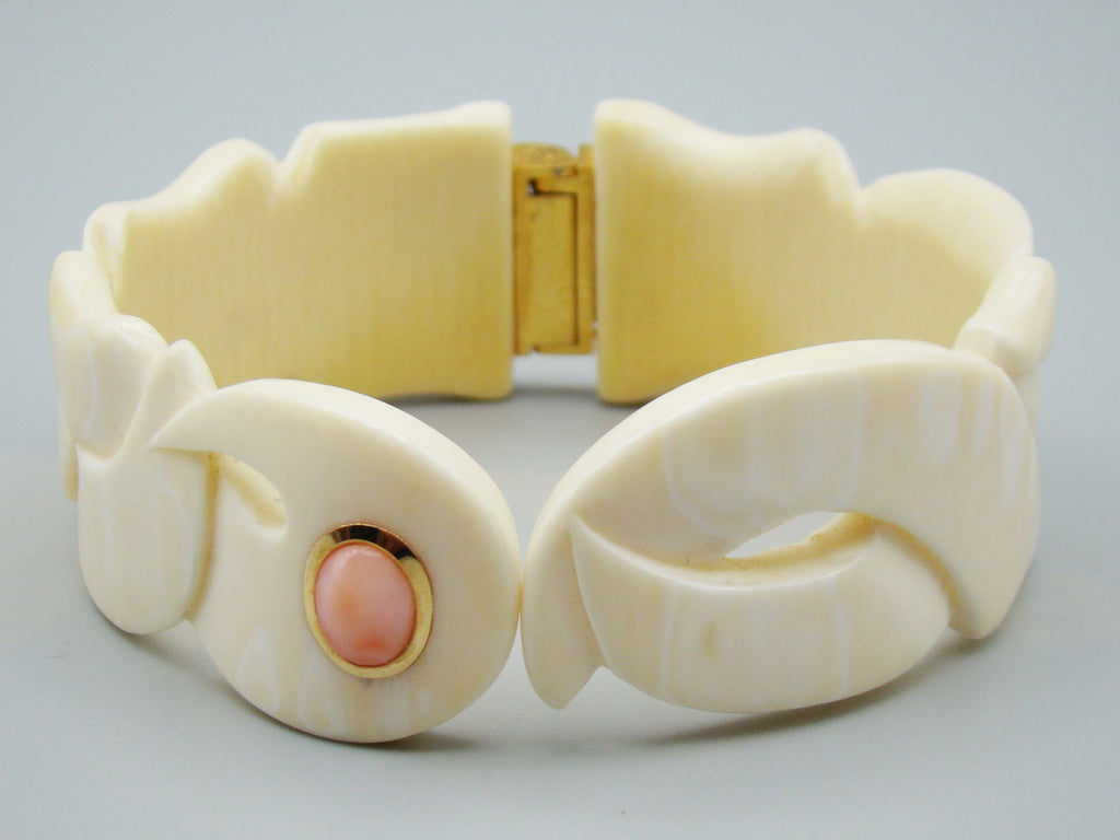 Antique Ivory, Natural Ivory, Ivory Bracelet, Mediterranean Ivory, handcarved Ivory, Asien Ivory, Elephant Ivory