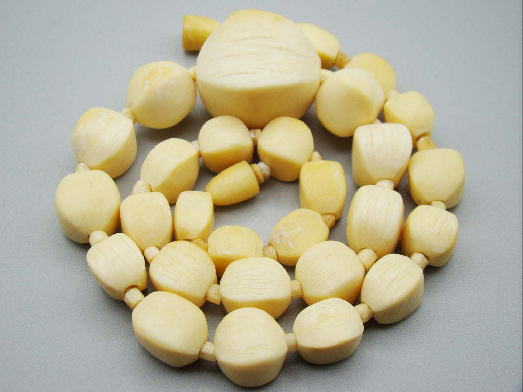 Antique Natural Elephant Ivory Necklace - Kingdom of Antique Arts