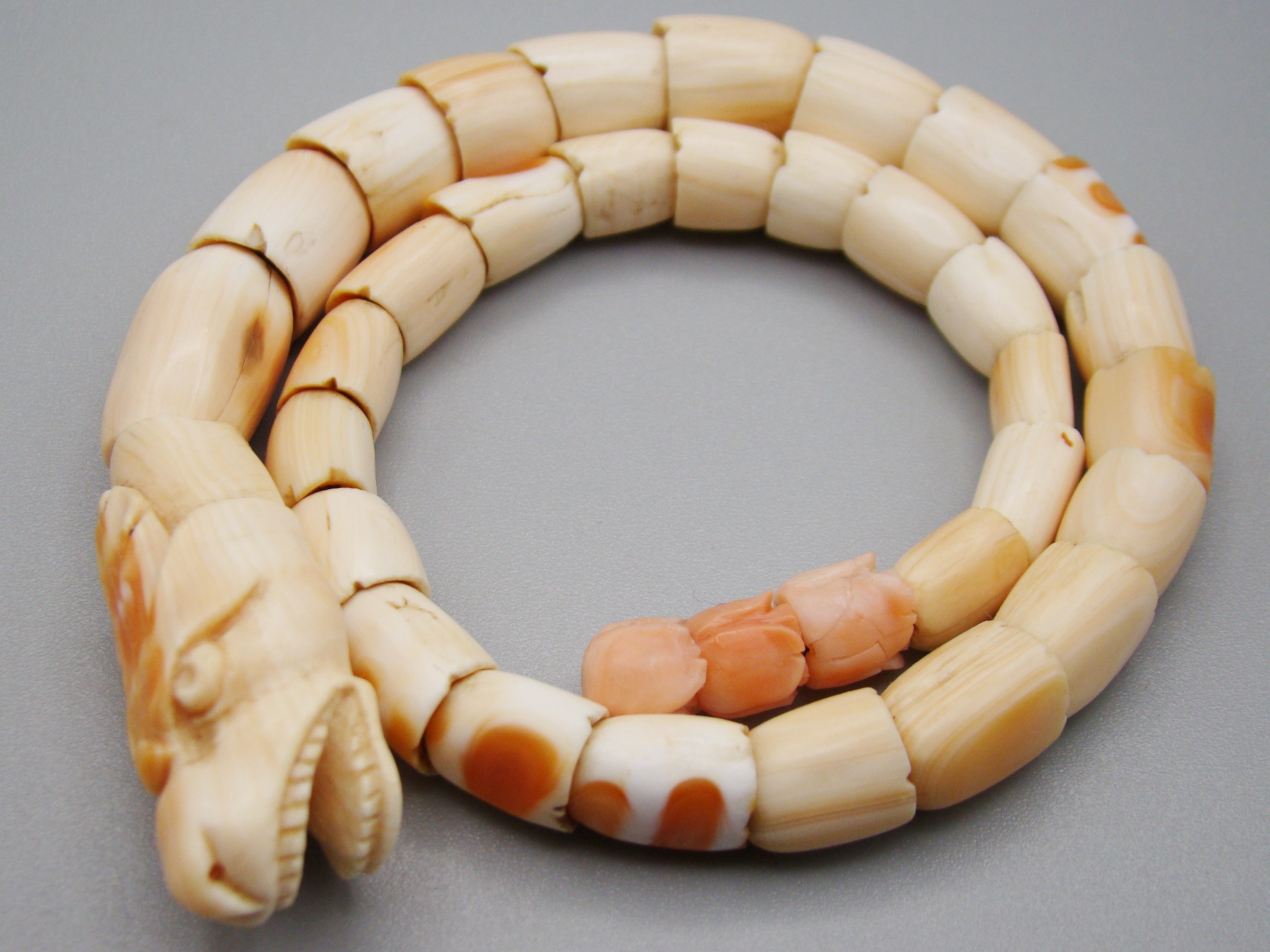 Antique Natural Undyed White Angel Skin Coral Bracelet - Kingdom of Antique Arts