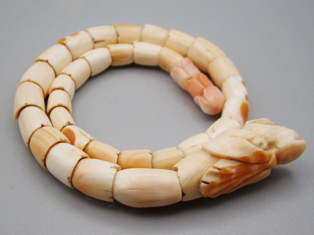 Antique Natural Undyed White Angel Skin Coral Bracelet - Kingdom of Antique Arts