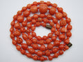 antique coral, natural coral, undyed coral, dark salmon coral, Italian coral, pacific coral, Sardinian Coral, sea coral, Mediterranean necklace, Mediterranean chain, coral necklace, handcarved coral