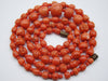 antique coral, natural coral, undyed coral, dark salmon coral, Italian coral, pacific coral, Sardinian Coral, sea coral, Mediterranean necklace, Mediterranean chain, coral necklace, handcarved coral