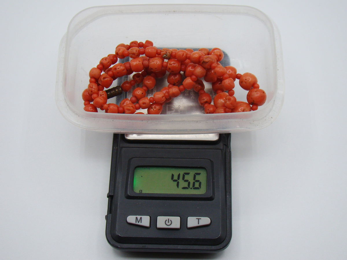 antique coral, natural coral, undyed coral, dark salmon coral, Italian coral, pacific coral, Sardinian Coral, sea coral, Mediterranean necklace, Mediterranean chain, coral necklace, handcarved coral