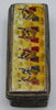Lengthwise view of the dancing-figure lid panel and silver border