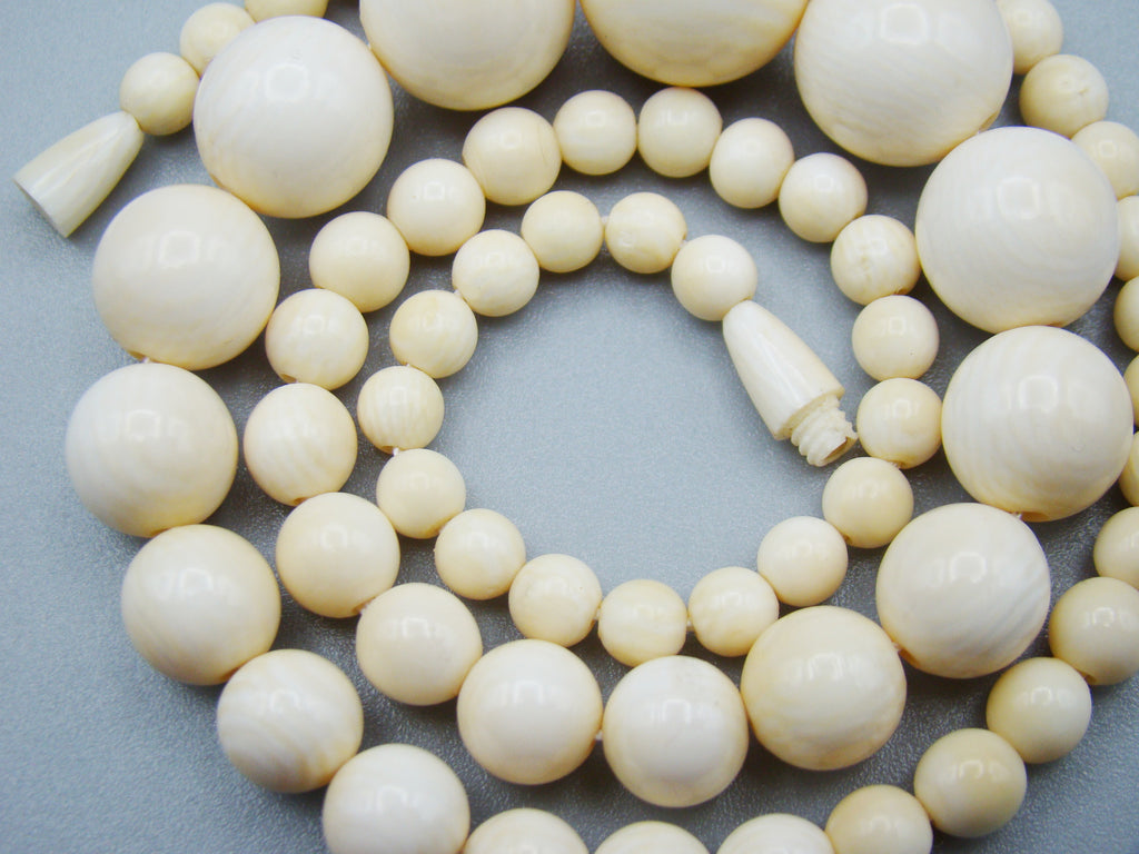 Antique Natural Elephant Ivory Necklace - Kingdom of Antique Arts