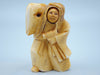 Antique Natural Elephant Ivory Figur - Handcarved - Netsuke Signed - Japan - Kingdom of Antique Arts