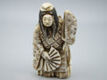 Antique Natural Elephant Ivory Figur - Handcarved - Netsuke Signed - Japan - Kingdom of Antique Arts