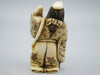 Antique Natural Elephant Ivory Figur - Handcarved - Netsuke Signed - Japan - Kingdom of Antique Arts