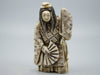 Antique Natural Elephant Ivory Figur - Handcarved - Netsuke Signed - Japan - Kingdom of Antique Arts